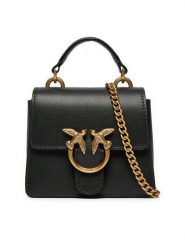 Pinko Torebka Love One Top Handle Micro Light AI 24-25 PCPL 102740 A0F1 Czarny. Czarne torebki klasyczne Pinko, bez wzorów, ze skóry, bez dodatków. Za 869.99 zł.
