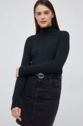 Pepe Jeans sweter damski kolor czarny lekki z golfem. Czarne swetry Pepe Jeans, l, bez wzorów, z dzianiny, bez ramiączek. Za 259.99 zł.