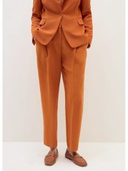 STEFANEL Spodnie w kolorze jasnobrązowym rozmiar: 46. Brązowe spodnie materiałowe Stefanel, bez wzorów, z materiału. Za 96.37 zł.