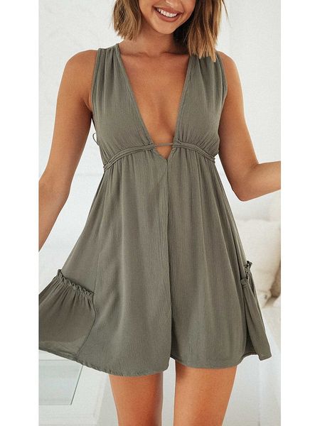 Milan Kiss Sukienka w kolorze khaki rozmiar: S. Brązowe sukienki Milan Kiss, s, bez wzorów, bez kołnierzyka, bez ramiączek, mini. Za 127.65 zł.