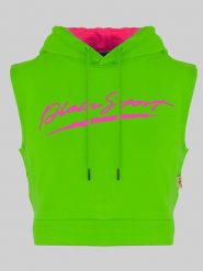 Plein Sport Bluza w kolorze jasnozielonym rozmiar: M. Zielone bluzy z kapturem Plein Sport, m, bez wzorów, z bawełny, z kapturem. Za 202.98 zł.