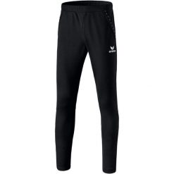 Spodnie treningowe juniorskie Erima Training Pants with calf insert 2.0. Czarne spodnie dresowe Erima, bez wzorów, z dresówki. Za 144.99 zł.