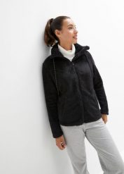 Bluza rozpinana z polaru, wygodny fason. Czerwone bluzy bez kaptura bonprix, bez wzorów, z polaru. Za 97.99 zł.