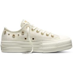 Buty sportowe Converse Chuck Taylor All Star Lift. Białe buty sportowe lifestyle Converse, bez wzorów, retro, bez zapięcia. Za 590.00 zł.