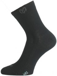 Skarpety merino WKS. Czarne skarpetki LASTING, bez wzorów, z elastanu. Za 85.50 zł.