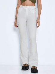 Noisy May Jeansy Sallie 27019305 Biały Slim Fit. Białe jeansy Noisy May, bez wzorów, z bawełny. Za 99.99 zł.