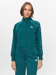Puma Bluza T7 621464 Zielony Regular Fit. Zielone bluzy Puma, s, bez wzorów, z bawełny, bez kaptura. Za 159.99 zł.