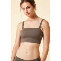 24H Bra Bandeau Z Efektem No-Bra - Xl - Khaki - Etam. Brązowe biustonosze Etam, bez wzorów. Za 179.90 zł.