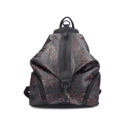 RIEKER H1055-95 multi, plecak damski. Czerwone plecaki Rieker, bez wzorów, ze skóry ekologicznej, bez dodatków. Za 259.90 zł.
