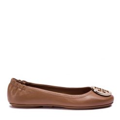 Baleriny Tory Burch. Brązowe baleriny Tory Burch, bez wzorów, bez obcasa, bez zapięcia. Za 1,249.00 zł.