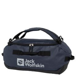 Torba podróżna Jack Wolfskin All-In Duffle. Niebieskie torby podróżne Jack Wolfskin, bez wzorów. Za 349.99 zł.