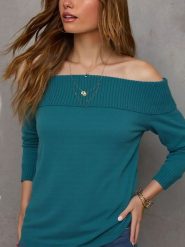 Milan Kiss Sweter w kolorze turkusowym rozmiar: S. Niebieskie swetry Milan Kiss, s, bez wzorów, ze splotem, bez ramiączek. Za 104.99 zł.