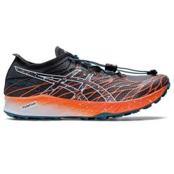 Buty terenowe damskie Asics Fujispeed. Czarne trekkingi ASICS, bez wzorów, z materiału, bez zapięcia, do biegania. Za 551.05 zł.