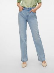 Vero Moda Dżinsy - Regular fit - w kolorze błękitnym rozmiar: W30/L32. Niebieskie jeansy Vero Moda, l, z aplikacjami, ze skóry, klasyczne, z podwyższonym stanem. Za 109.78 zł.