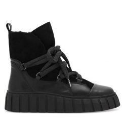Botki Sergio Bardi. Czarne botki Sergio Bardi, bez wzorów, bez obcasa, na płaskiej podeszwie, bez zapięcia. Za 230.99 zł.