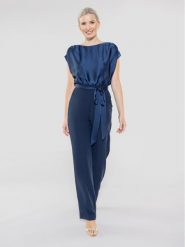 Swing Kombinezon 3AD00400 Granatowy Relaxed Fit. Niebieskie sukienki Swing, bez wzorów, z syntetyku, bez kołnierzyka, bez ramiączek. Za 569.99 zł.