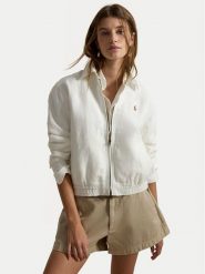 Polo Ralph Lauren Kurtka przejściowa 211938915007 Biały Relaxed Fit. Białe kurtki Polo Ralph Lauren, m, bez wzorów, ze lnu, bez kaptura. Za 1,299.00 zł.