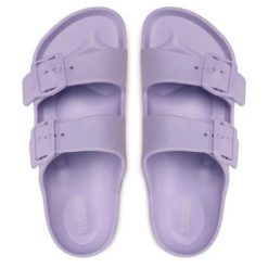 Klapki basenowe damskie Regatta Brooklyn. Fioletowe klapki Regatta, bez wzorów, sportowe, bez obcasa, bez zapięcia. Za 63.84 zł.