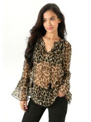 Aniston Bluzka w kolorze jasnobrązowo-czarnym rozmiar: 48. Brązowe bluzki Aniston, bez wzorów, bez kołnierzyka, bez ramiączek. Za 82.99 zł.