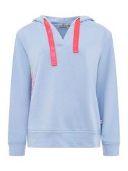 Zwillingsherz Bluza "Smile" w kolorze błękitnym rozmiar: L/XL. Niebieskie bluzy Zwillingsherz, l, bez wzorów, bez ramiączek, z kapturem. Za 197.63 zł.