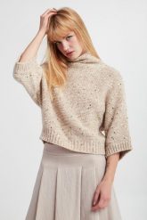 Sweter damski wełniany PESERICO. Swetry Peserico, bez wzorów, z wełny, bez ramiączek. W wyprzedaży za 1,383.85 zł.