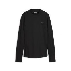 Damska koszulka z długim rękawem HER Slim Rib PUMA. Czarne t-shirty sportowe Puma, s, bez wzorów, z materiału, bez ramiączek, na golfa. Za 149.00 zł.