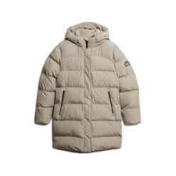Damska kurtka puchowa Superdry Sports. Brązowe kurtki Superdry, na zimę, m, bez wzorów, z puchu, biznesowe, z kapturem. Za 711.05 zł.