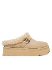 Guess Śniegowce FLFDOC ESU06 Beżowy. Brązowe śniegowce Guess, z aplikacjami, z materiału, bez zapięcia. Za 495.30 zł.