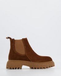 SZTYBLETY DAMSKIE 0205553 TAN. Botki Venezia, bez wzorów, ze skóry, bez obcasa, bez zapięcia. Za 289.00 zł.