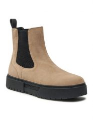 Jenny Fairy Sztyblety WS5895-01 Beżowy. Brązowe botki Jenny Fairy, bez wzorów, ze skóry, bez obcasa, na płaskiej podeszwie, bez zapięcia. Za 169.99 zł.