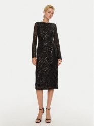 Bruuns Bazaar Sukienka koktajlowa Ellliane BBW4190 Czarny Slim Fit. Czarne sukienki Bruuns Bazaar, bez wzorów, z syntetyku, wizytowe, bez kołnierzyka, bez ramiączek. Za 379.99 zł.