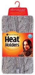 Damski zimowy komin na szyję jasnoszary - Heatweaver, One Size. Szare szaliki i kominy HEAT HOLDERS, na zimę, bez wzorów, z dzianiny. Za 175.99 zł.