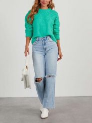 Milan Kiss Sweter w kolorze zielonym rozmiar: M. Zielone swetry Milan Kiss, m, bez wzorów, bez ramiączek. Za 183.59 zł.