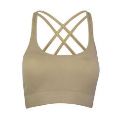 Stanik Fitness BeShaped Gym Queen Bezszwowy. Brązowe biustonosze BESHAPED, bez wzorów, z nylonu. Za 179.00 zł.