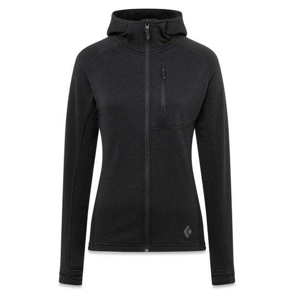 Bluza damska z kapturem Black Diamond Coefficient. Czarne bluzy Black Diamond, na zimę, bez wzorów, sportowe, bez ramiączek, z kapturem. Za 681.00 zł.