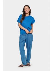 SAINT TROPEZ Bluzka w kolorze niebieskim rozmiar: XXL. Niebieskie bluzki Saint Tropez, xxl, bez wzorów, bez kołnierzyka, bez ramiączek. Za 82.99 zł.