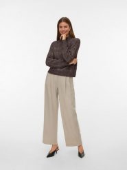 Vero Moda Sweter w kolorze antracytowym rozmiar: L. Czarne swetry Vero Moda, l, bez wzorów, z materiału, bez ramiączek. Za 82.99 zł.