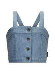 Retour Top w kolorze błękitnym rozmiar: 170/176. Niebieskie topy Retour, bez wzorów, bez kołnierzyka, bez ramiączek. Za 117.99 zł.