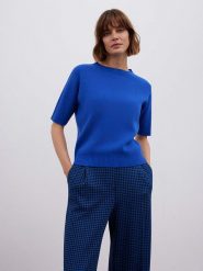 BGN Sweter w kolorze niebieskim rozmiar: 40. Niebieskie swetry BGN, bez wzorów, z wełny, bez ramiączek. Za 109.26 zł.