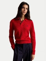 Polo Ralph Lauren Sweter 211972132501 Czerwony Regular Fit. Czerwone swetry Polo Ralph Lauren, xl, bez wzorów, z wełny, bez ramiączek. Za 1,199.00 zł.