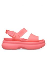 Crocs Sandały Soho Sandal 212651 Różowy. Czerwone sandały Crocs, bez wzorów, z tworzywa sztucznego, bez obcasa, na płaskiej podeszwie, bez zapięcia. Za 249.99 zł.