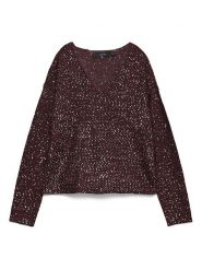 Vero Moda Sweter w kolorze ciemnofioletowym rozmiar: XL. Różowe swetry Vero Moda, s, bez wzorów, z materiału, bez ramiączek. Za 82.99 zł.