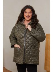 Curvy Lady Kurtka pikowana w kolorze khaki rozmiar: 40/42. Brązowe kurtki Curvy Lady, bez wzorów, klasyczne, bez kaptura. Za 194.38 zł.