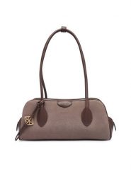 Calvin Klein Torebka Emblem Trio Suede Shoulder Bag LV04F3888G Beżowy. Brązowe torebki klasyczne Calvin Klein, bez wzorów, ze skóry, bez dodatków. Za 699.99 zł.