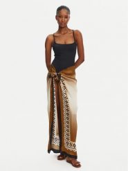 Max Mara Beachwear Chusta Ottico 2516541019 Brązowy. Brązowe chusty Max Mara Beachwear, bez wzorów, z jedwabiu. Za 1,279.00 zł.
