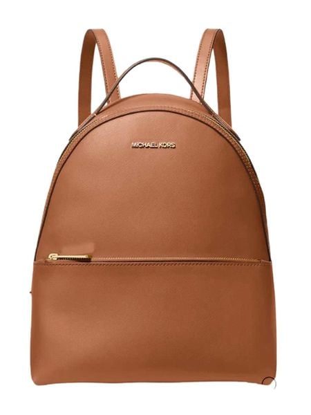 Michael Kors Skórzany plecak w kolorze karmelowym - 24 x 30 x 13 cm rozmiar: onesize. Brązowe plecaki Michael Kors, bez wzorów, z materiału, na ramię, bez dodatków. Za 1,046.80 zł.