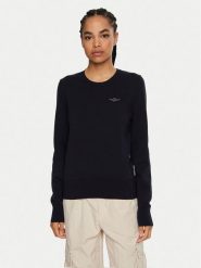 Aeronautica Militare Sweter 242MA1502DL506 Granatowy Regular Fit. Niebieskie swetry Aeronautica Militare, xs, bez wzorów, z bawełny, bez ramiączek. Za 249.99 zł.