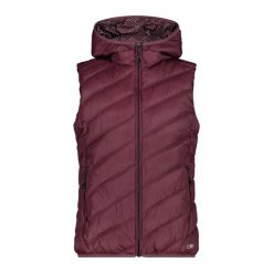 Damska kurtka bez rękawów z kapturem CMP. Czerwone kurtki CMP, bez wzorów, sportowe, z kapturem. Za 435.50 zł.