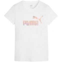 T-shirt Damski ESS+ Summer Daze. Białe t-shirty Puma, l, bez wzorów, sportowe, bez kołnierzyka, bez ramiączek. Za 156.99 zł.