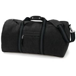 Torba podróżna z płótna Quadra. Czarne torby podróżne QUADRA, bez wzorów. Za 248.50 zł.